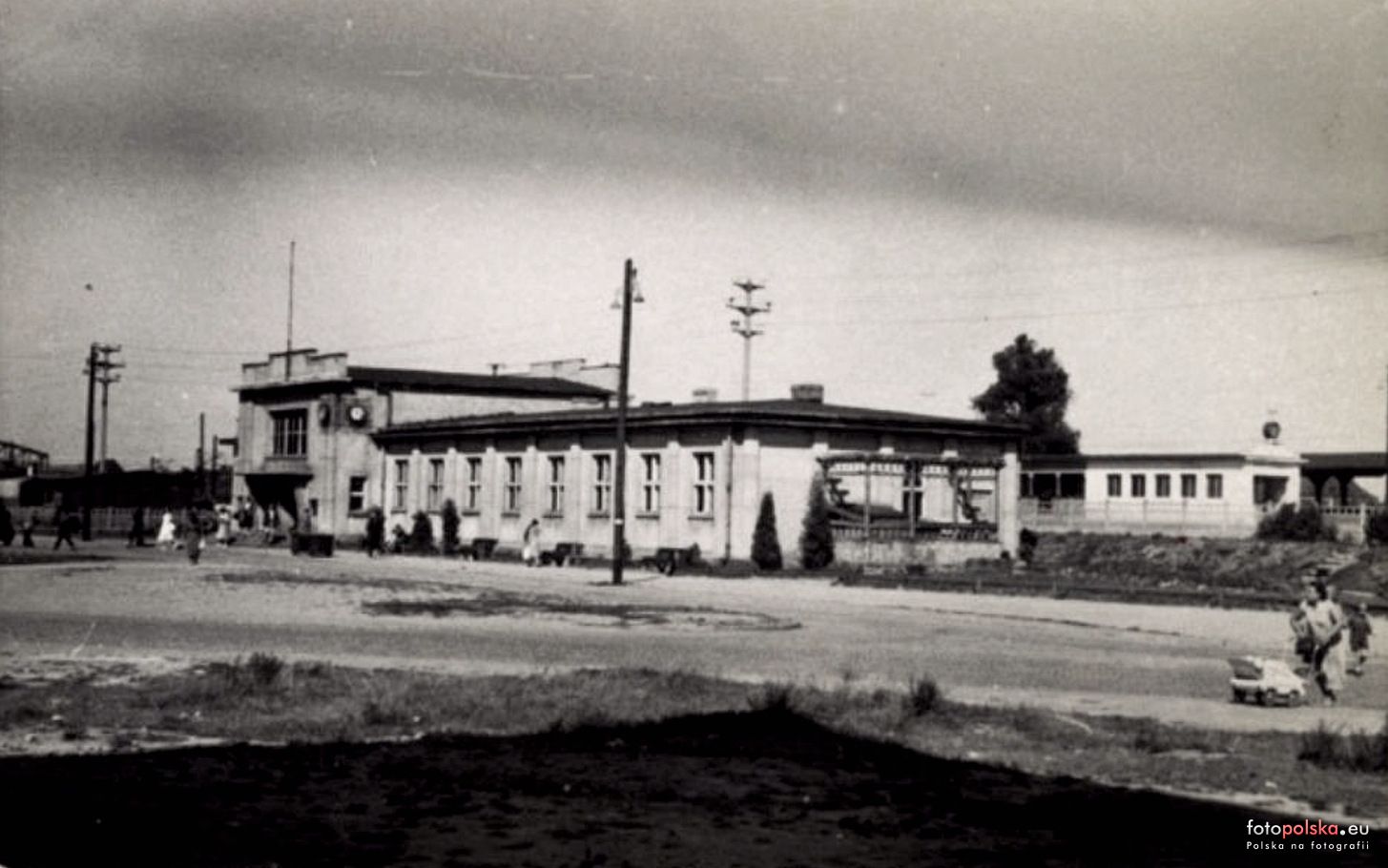 Instytut Langfuhr – Dworzec w 1955 roku / źródło: Fotopolska